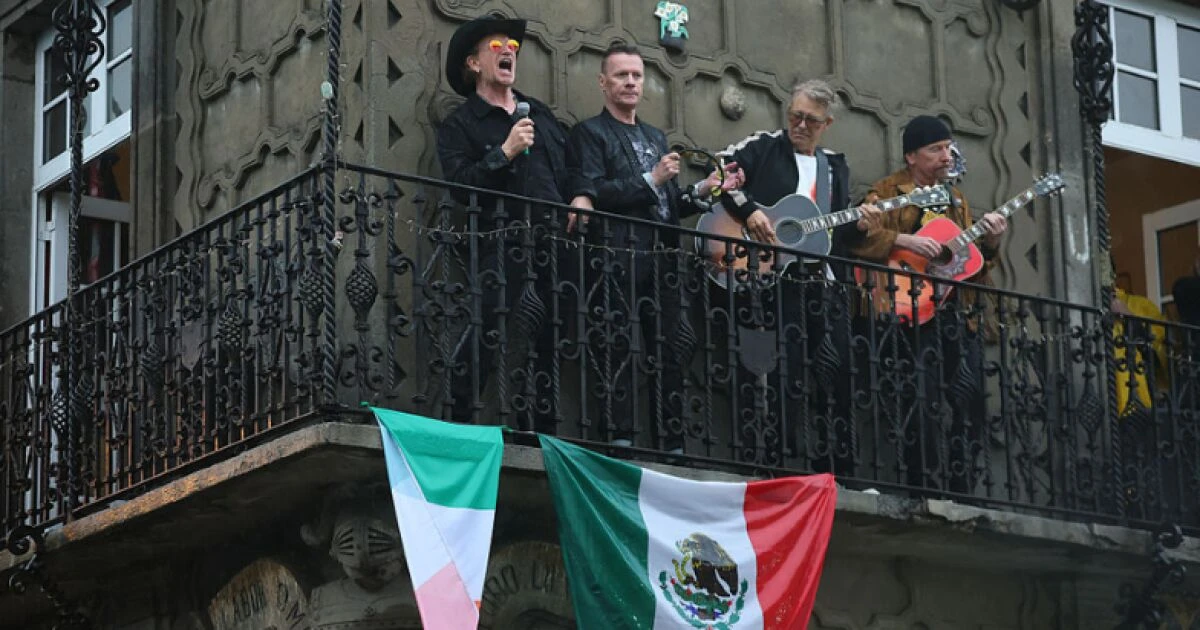 Ni la lluvia se resistió a U2 grabando su siguiente video en CDMX