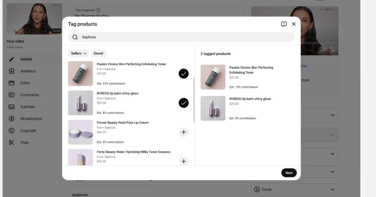 YouTube Shopping llega a México y convierte a sus creadores en vendedores