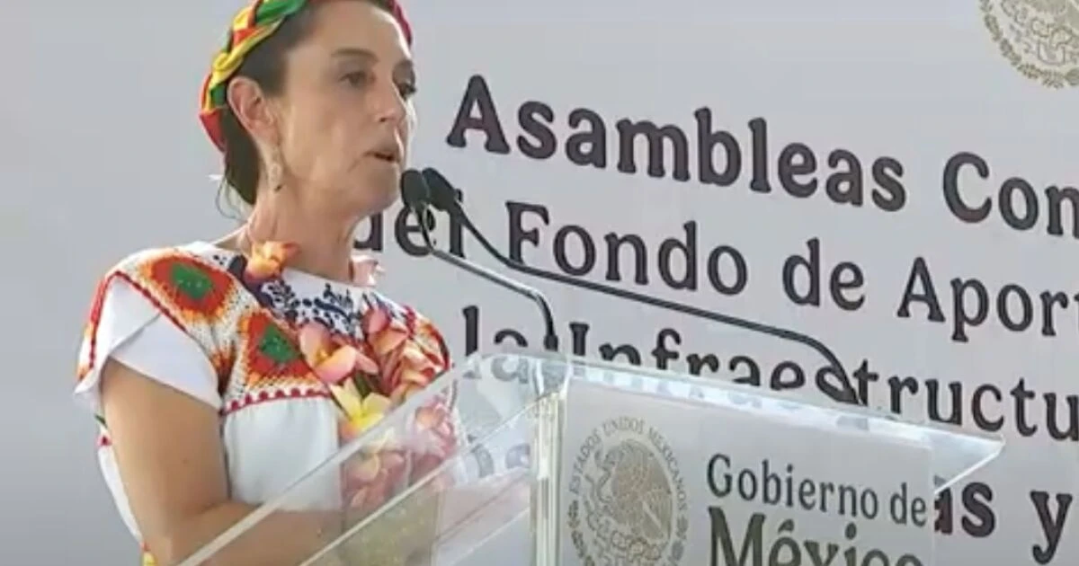 Sheinbaum es recibida con protestas en Veracruz