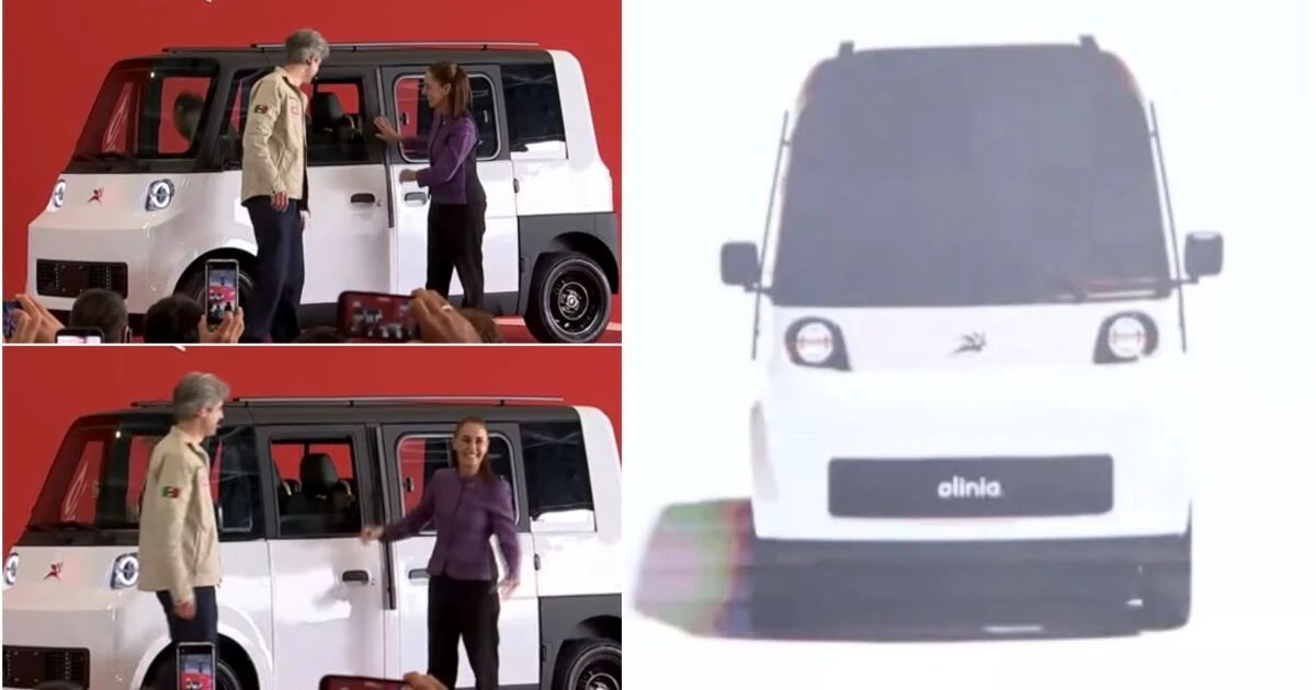 Sheinbaum presenta Olinia, vehículo eléctrico diseñado en México
