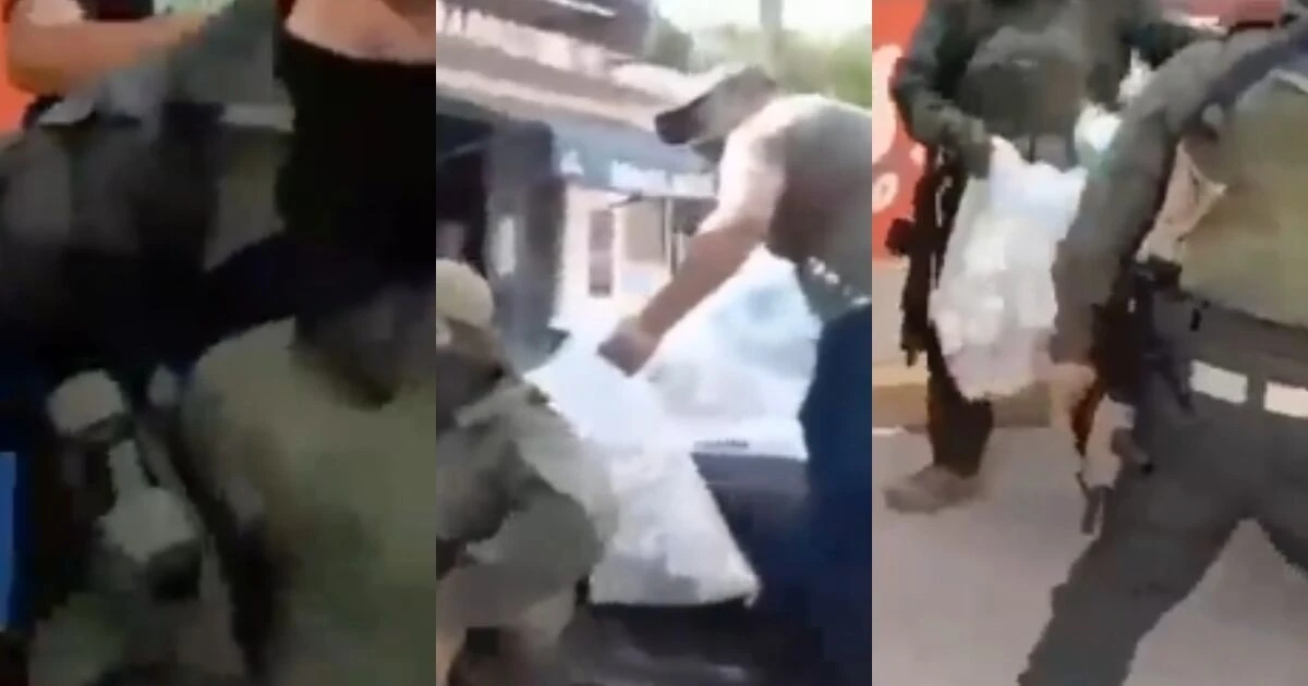 Presuntos miembros del Cártel Jalisco reparten despensas en Veracruz