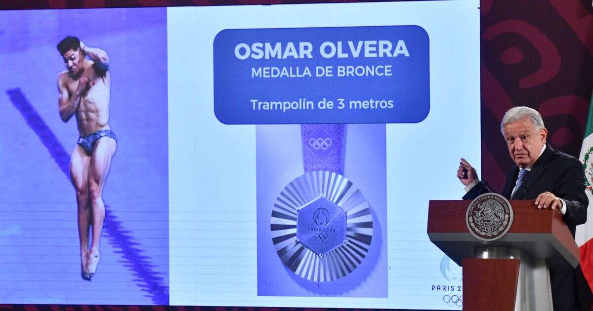 AMLO felicita a Osmar Olvera por ganar medalla para México... y el Ejército