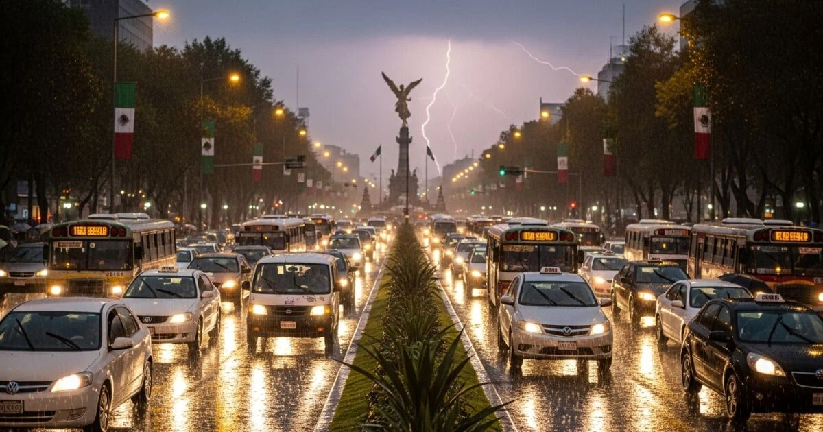 Granizo y lluvias en pleno grito: el pronóstico para la CDMX este 15 de septiembre