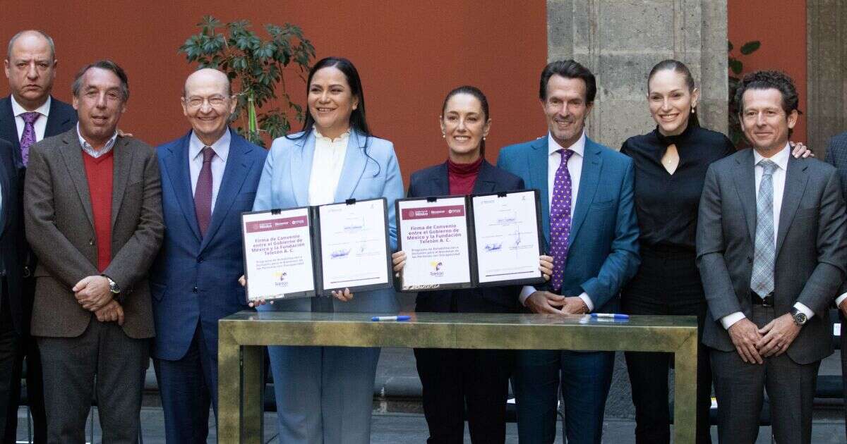 Sheinbaum firma acuerdo con Teletón; destinarán 900 mdp para rehabilitación