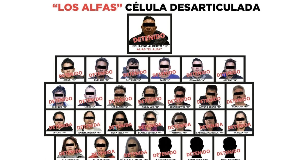 Autoridades desarticulan a “Los Alfas”, grupo dedicado a la extorsión en Edomex