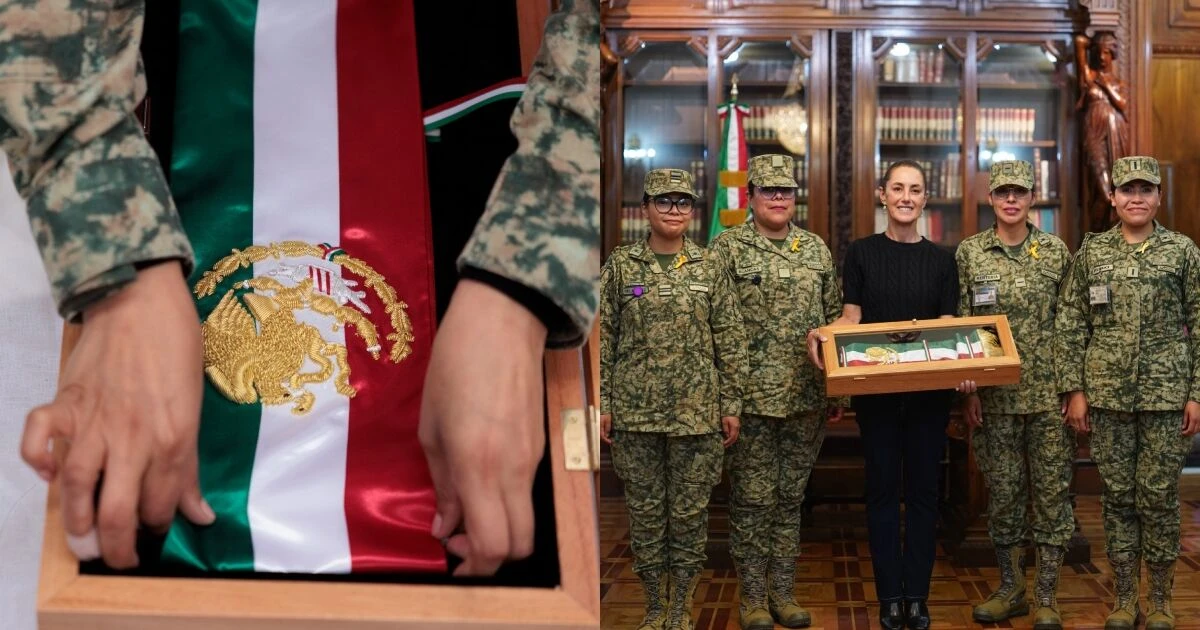 Con hilo dorado y bordado a mano, así se hizo la banda presidencial de Sheinbaum