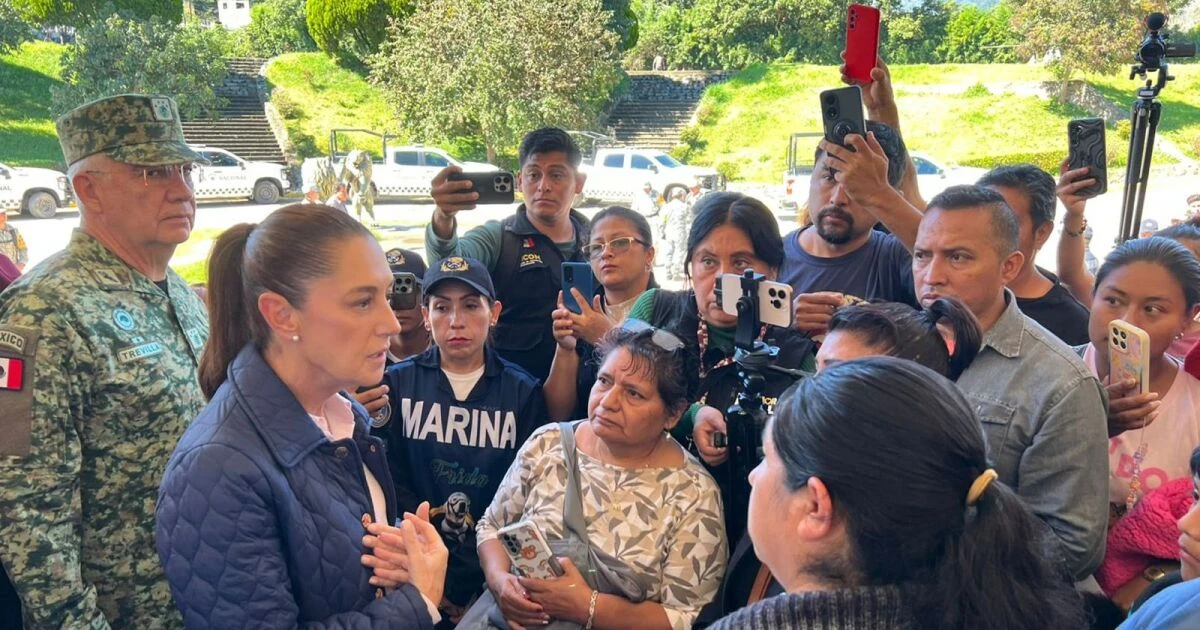 Sheinbaum recorre estados afectados por lluvias torrenciales