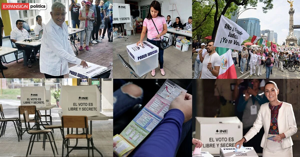 Baja participación, acordeones y reaparición de AMLO marcan elección judicial