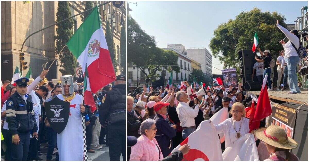 Jueces y trabajadores del PJ protestan afuera de la Suprema Corte