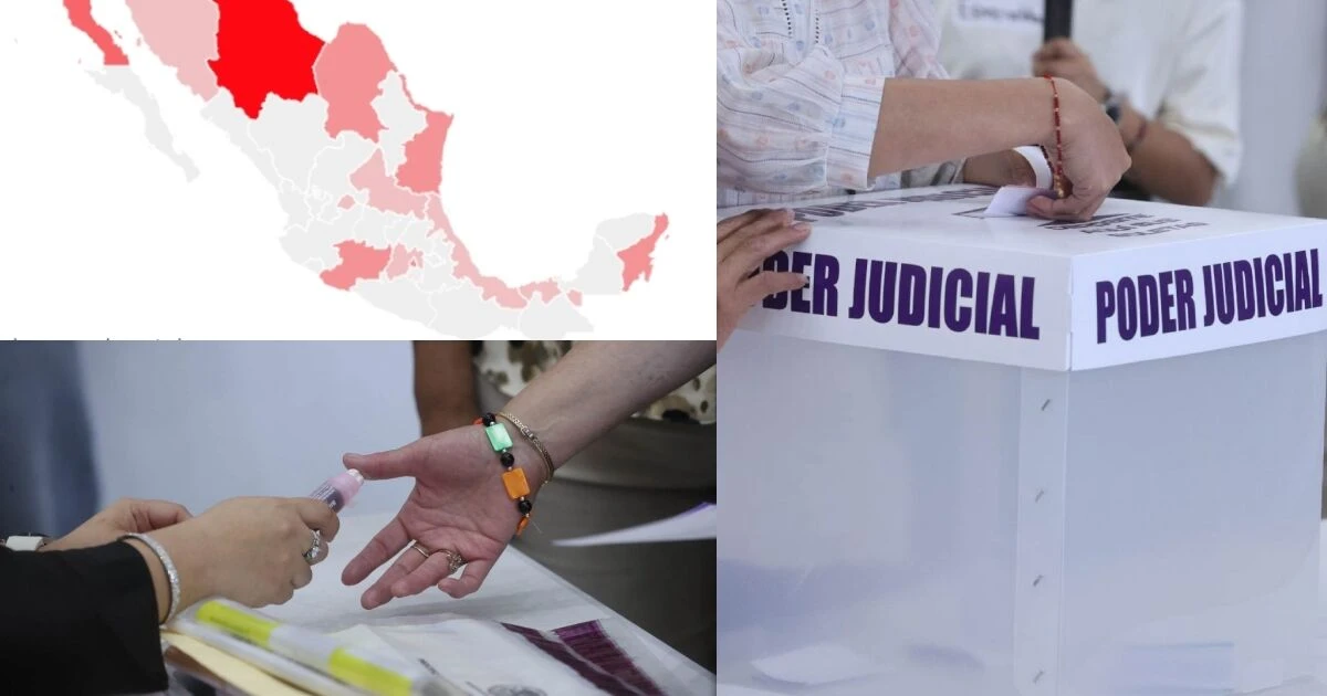 Mapa de las 19 entidades que renovarán al Poder Judicial local