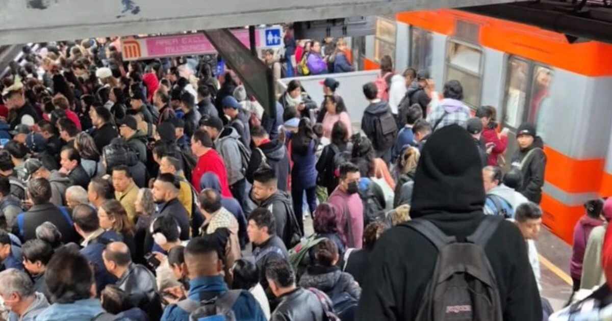 Lluvia provoca marcha lenta en 7 líneas del Metro