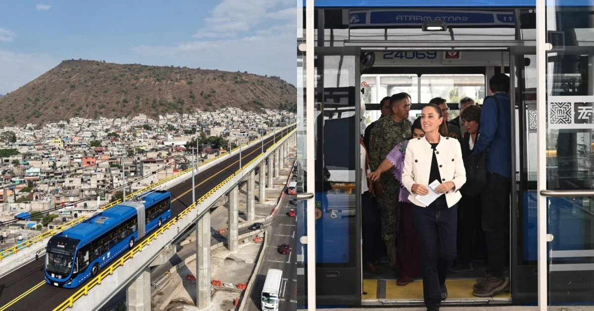 Sheinbaum encabeza pruebas del Trolebús Chalco-Santa Martha