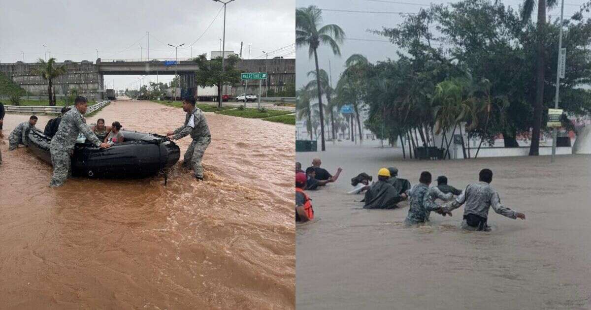 25,000 elementos de la Sedena, Marina y GN evacúan 19 colonias en Acapulco