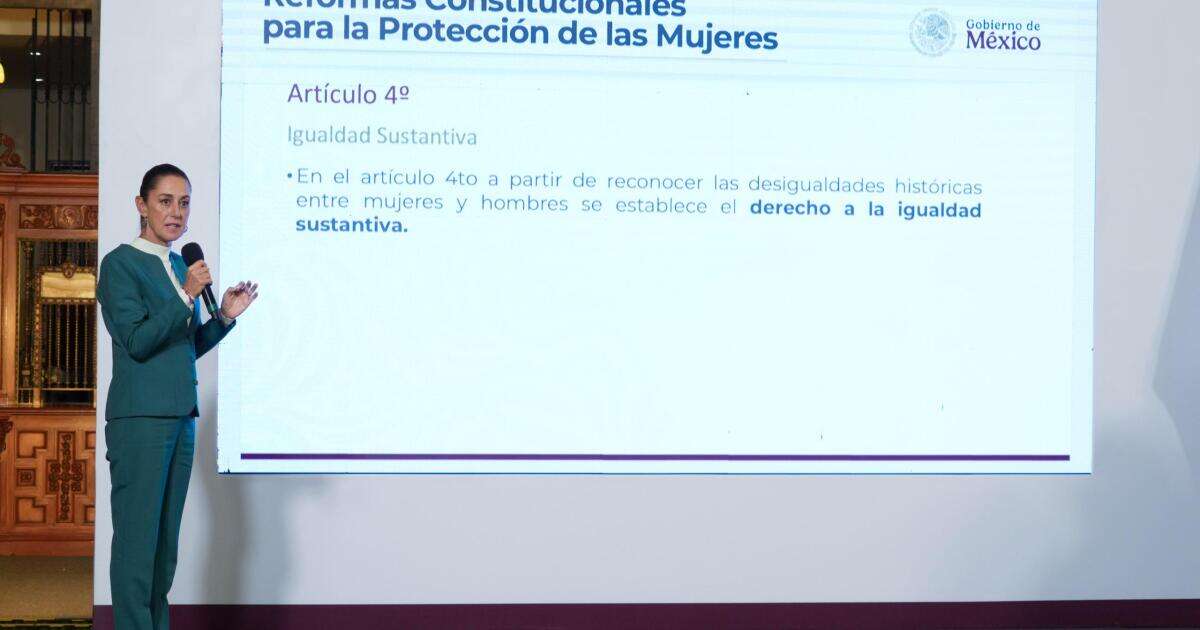 Claudia Sheinbaum envía paquete de reformas para la protección de las mujeres