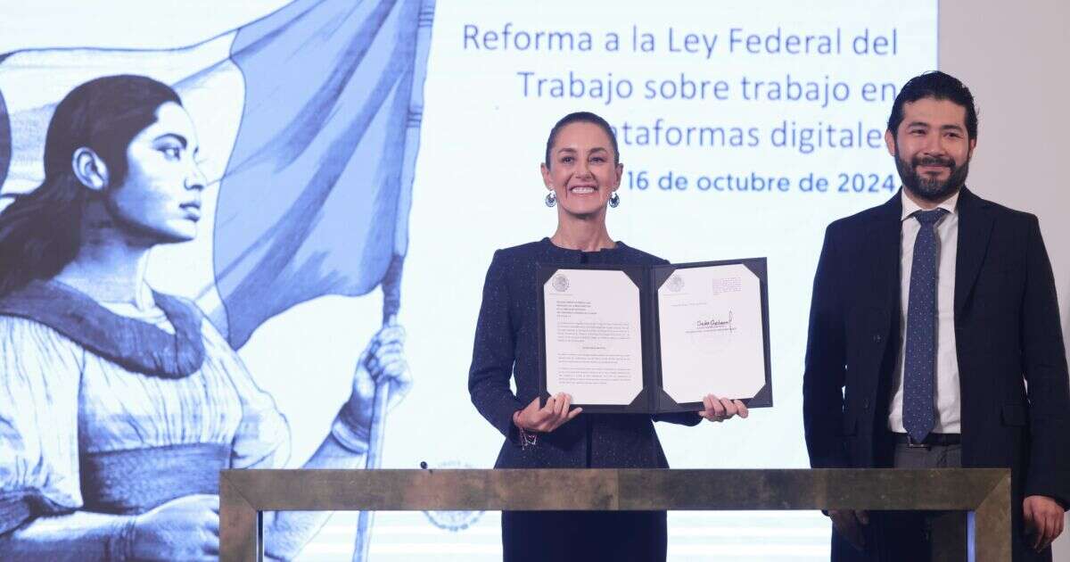 Sheinbaum envía iniciativa para dar seguridad social a trabajadores de app