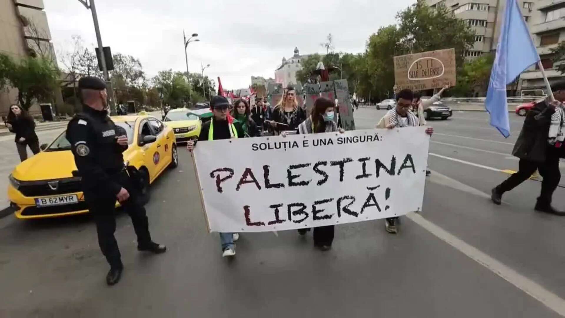 Manifestación Bucarest pide el fin de la ofensiva israelí sobre Palestina y Líbano