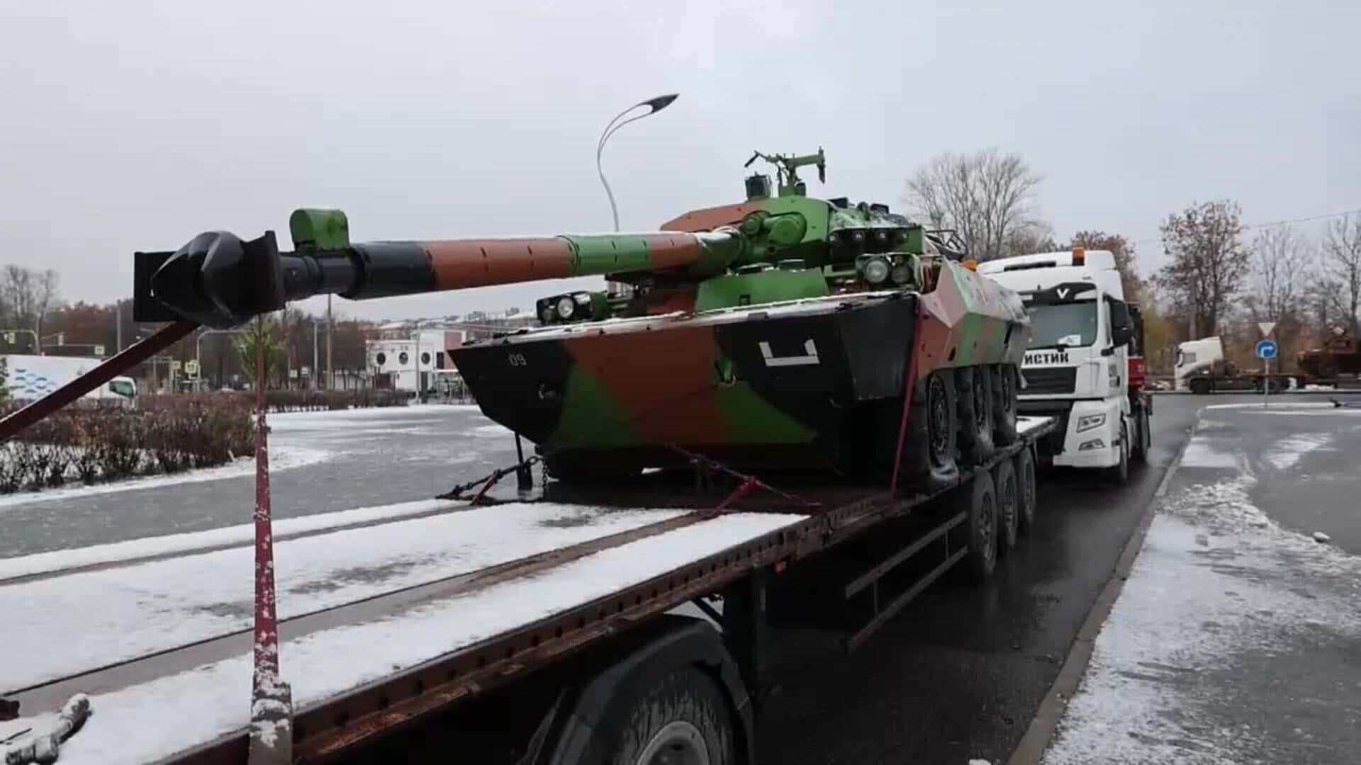 Un museo de San Petersburgo expone maquinaria militar capturada en Ucrania