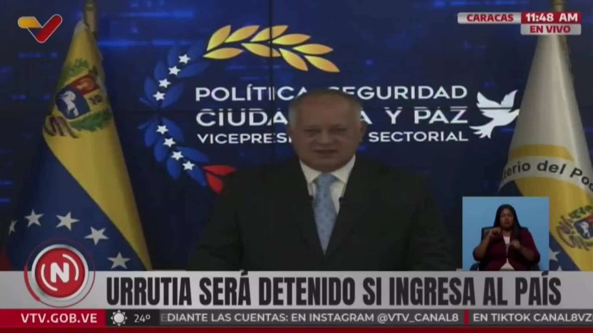 El Gobierno venezolano afirma que 125 extranjeros están detenidos por planes 