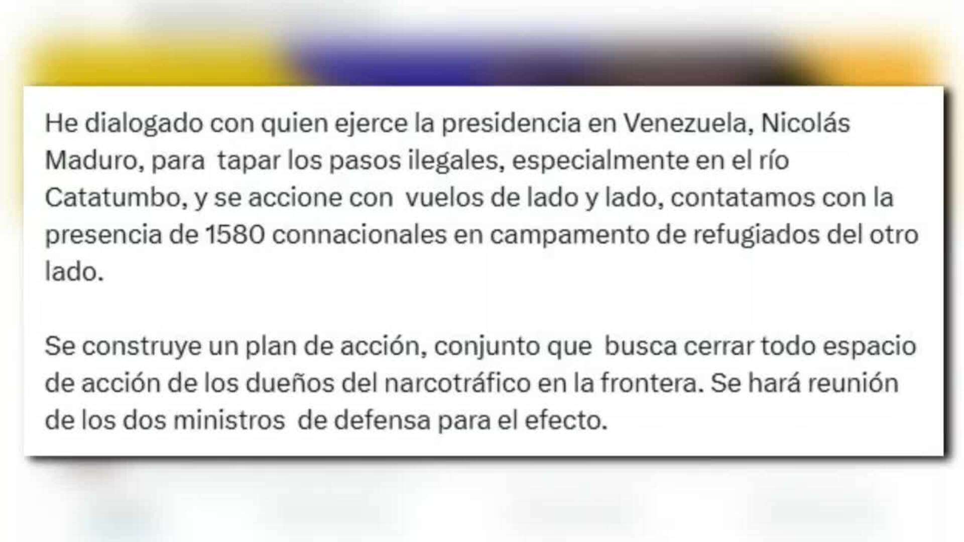 Petro dice que trata con Maduro un plan para 