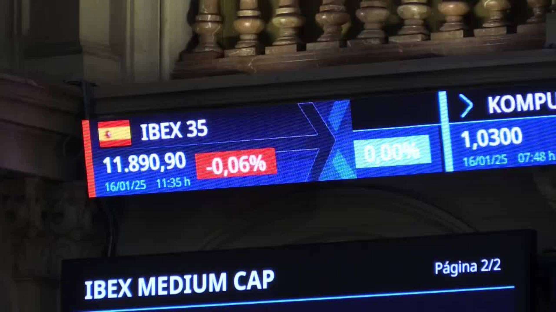 La Bolsa española se da la vuelta, pierde el 0,1 % y los 11.900 puntos