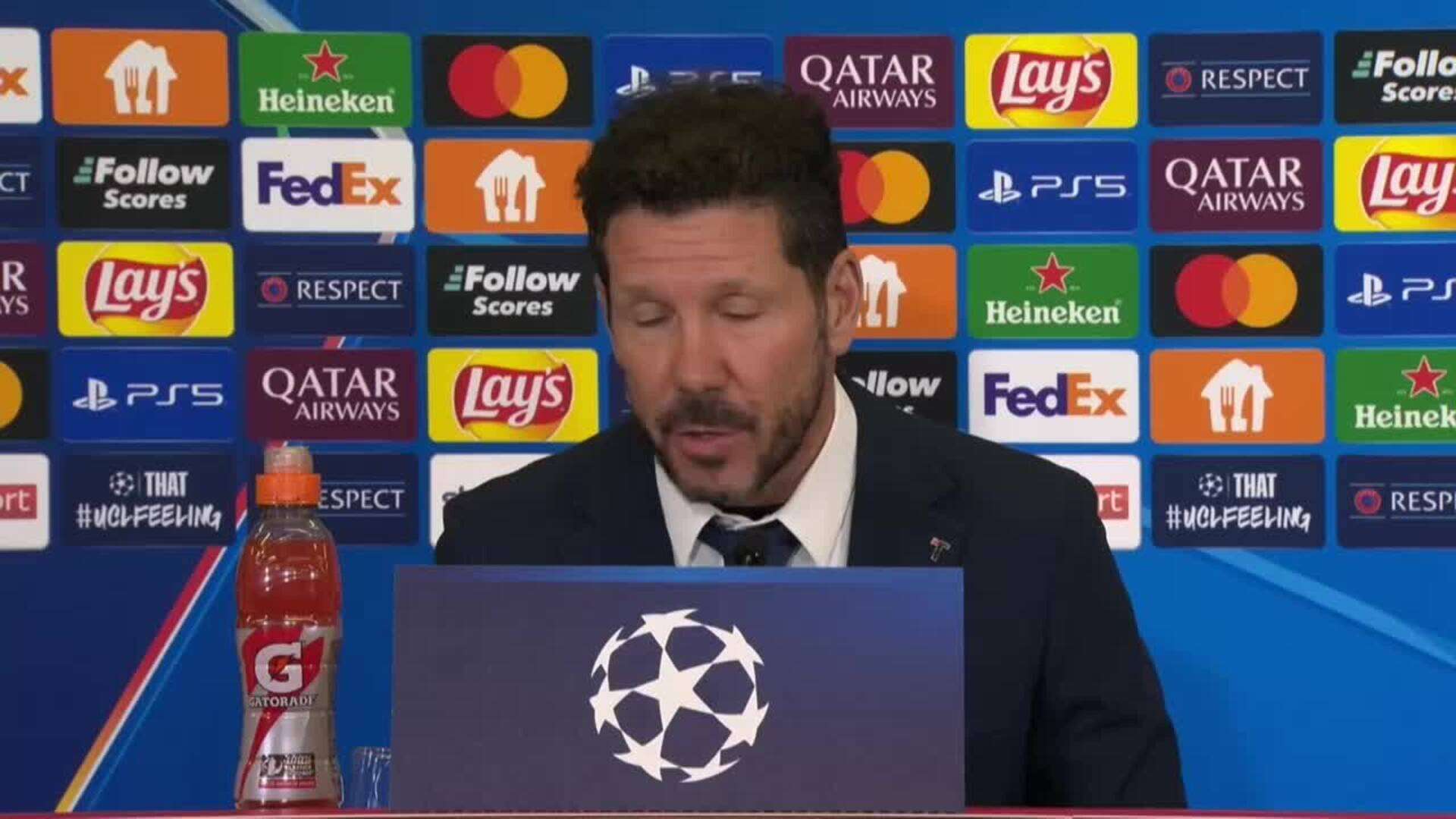 Simeone advierte de que el Salzburgo saldrá 