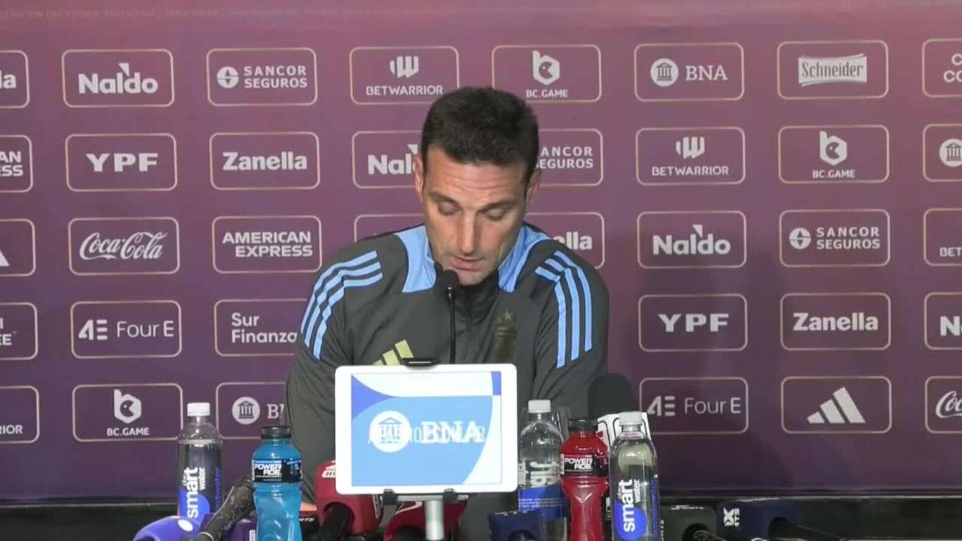 Scaloni dice que Argentina no se puede 