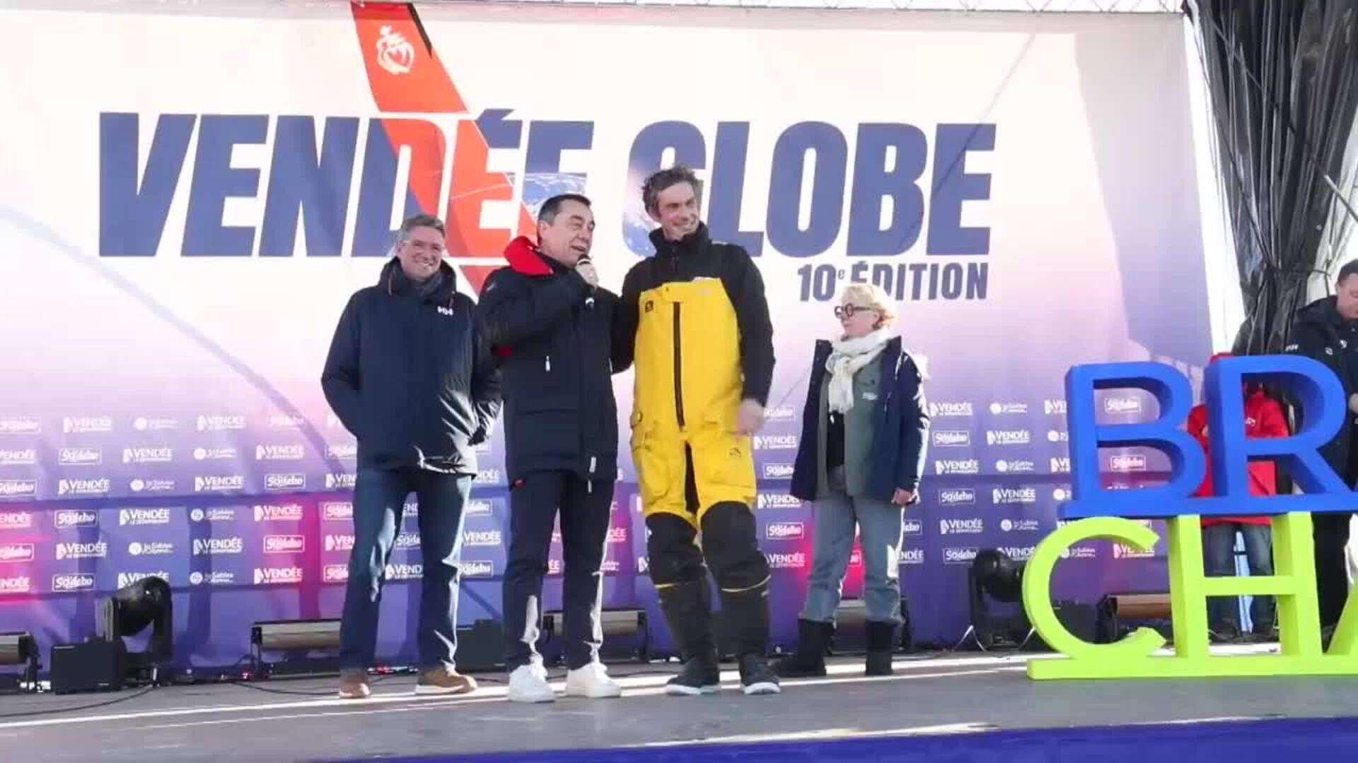 El ganador de la Vuelta al Mundo en Solitario (Vendée Globe) llega a Les Sables-d´Olonne