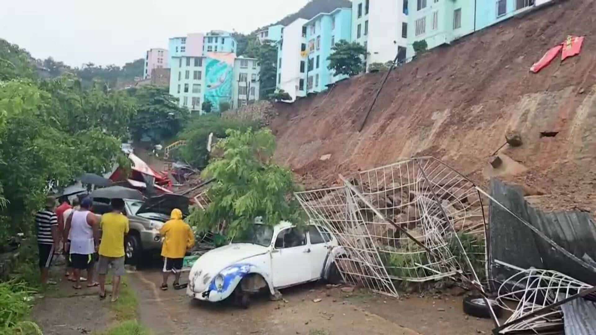 Huracán John deja 22 muertos en México y provoca deslizamientos en Guerrero y Oaxaca