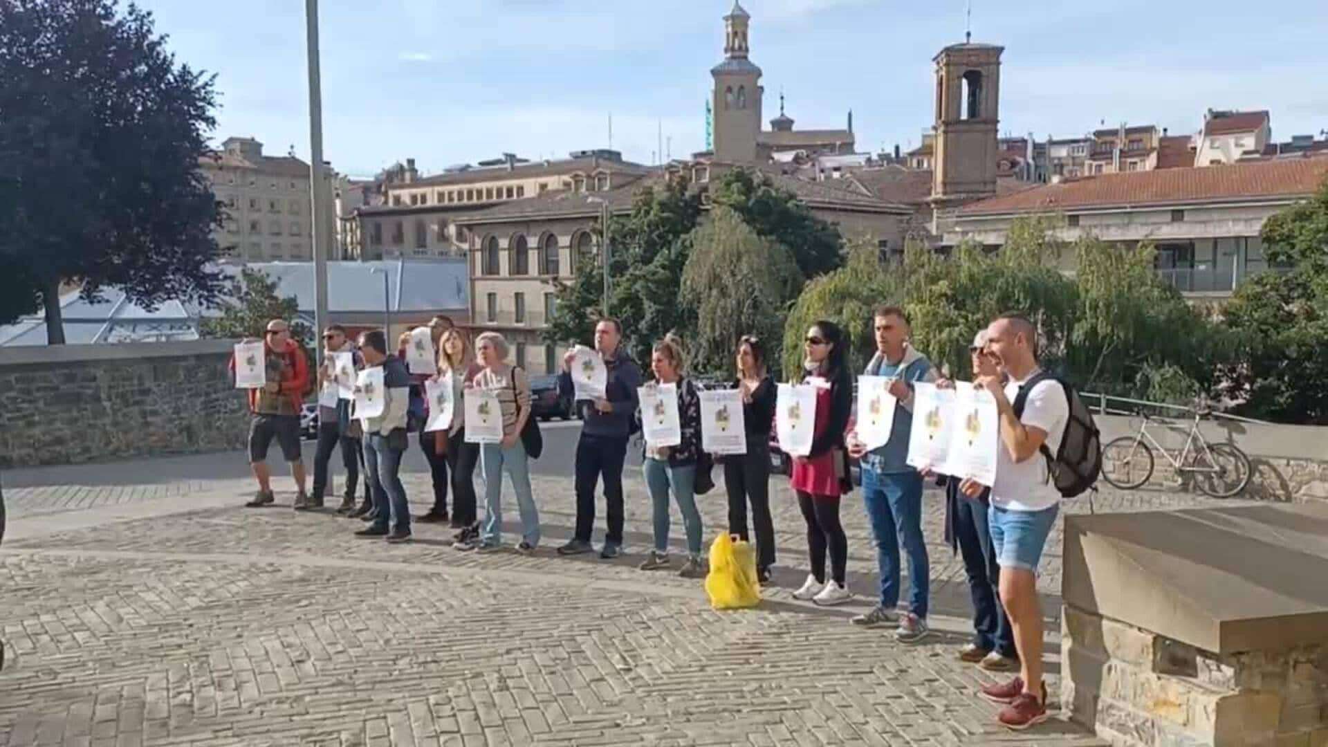 Los sindicatos de Educación intentan entregar a Chivite sus reclamaciones sin éxito