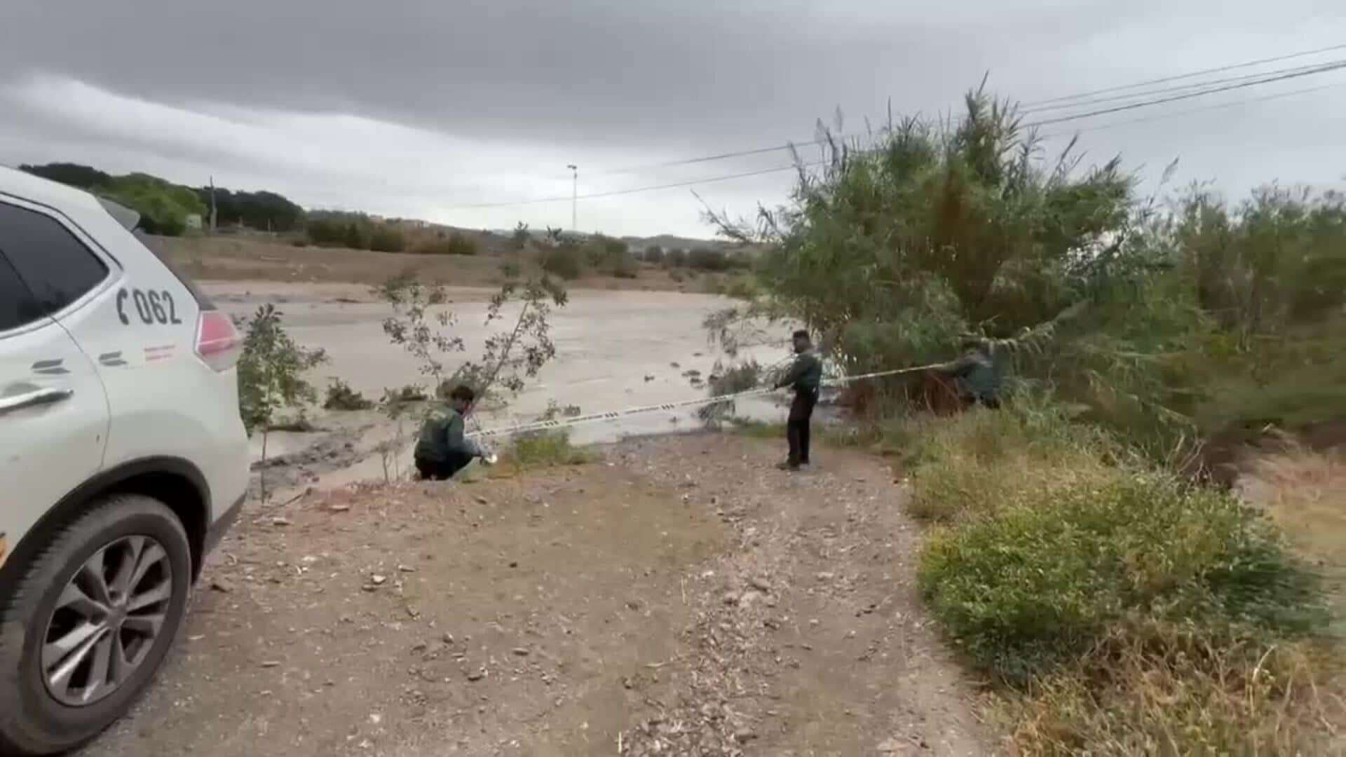 Cortan todos los accesos al río Andarax en Almería por peligros de desbordamientos