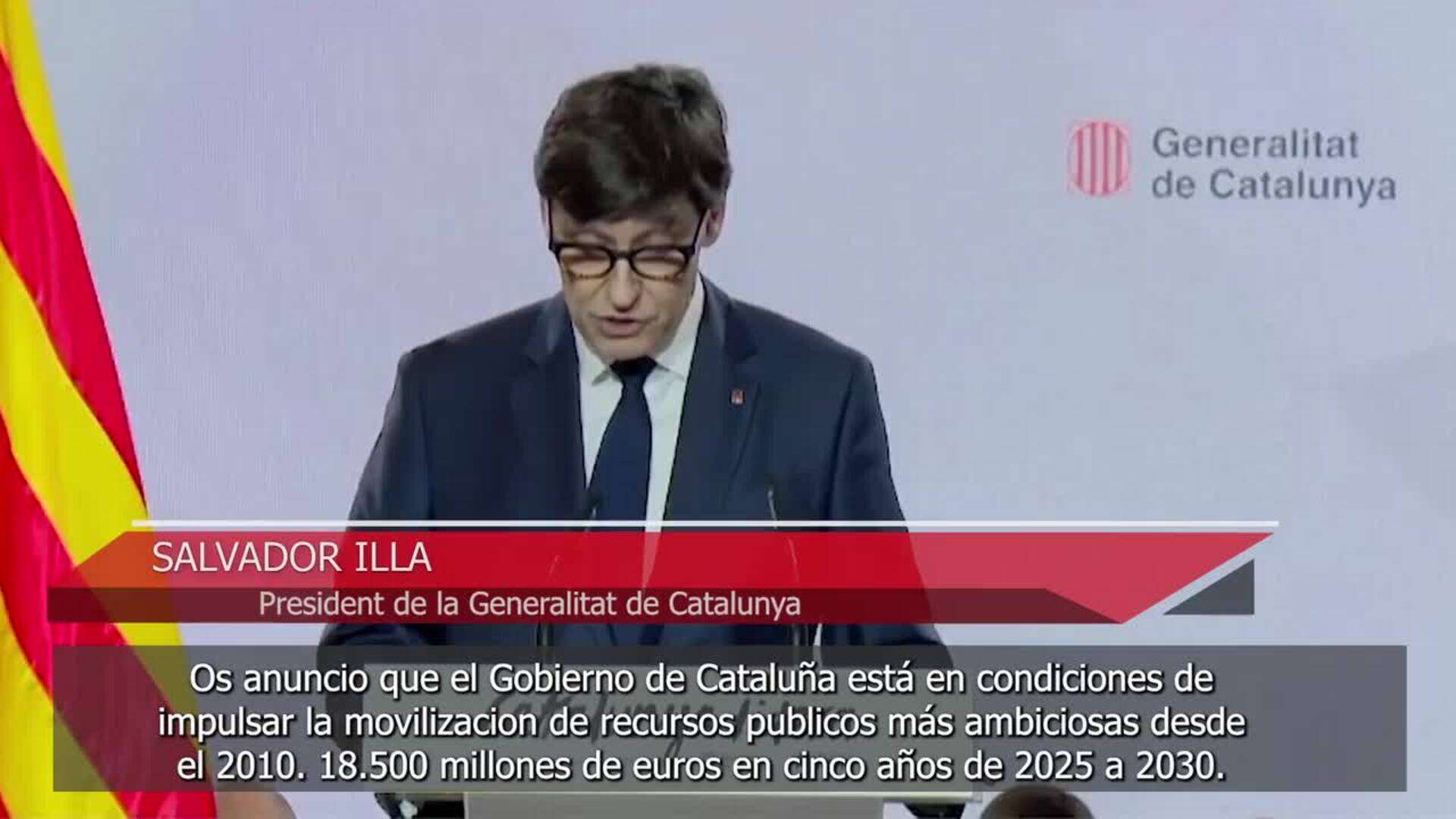 Illa anuncia 18.500 millones hasta 2030 para recuperar el liderazgo económico de Catalunya