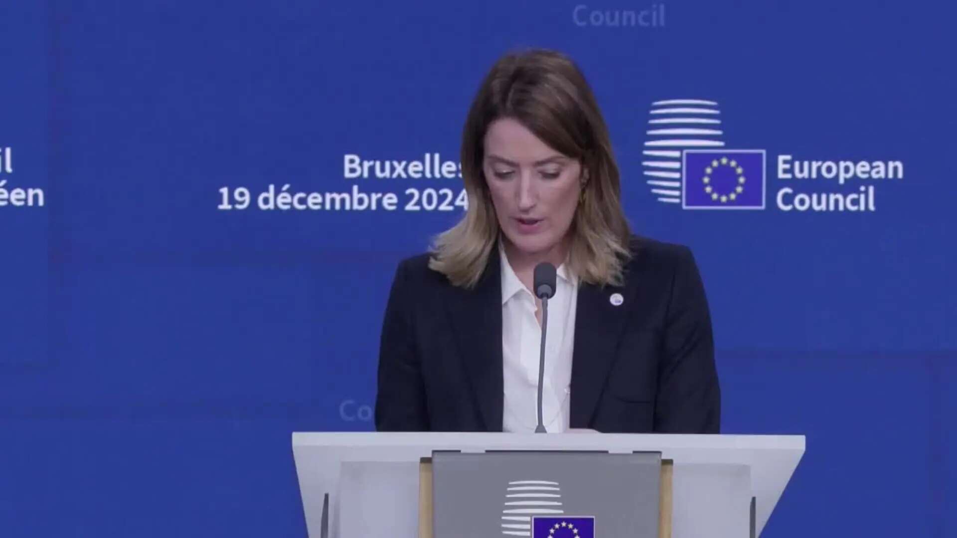 Roberta Metsola pide a los países de la UE que sean 