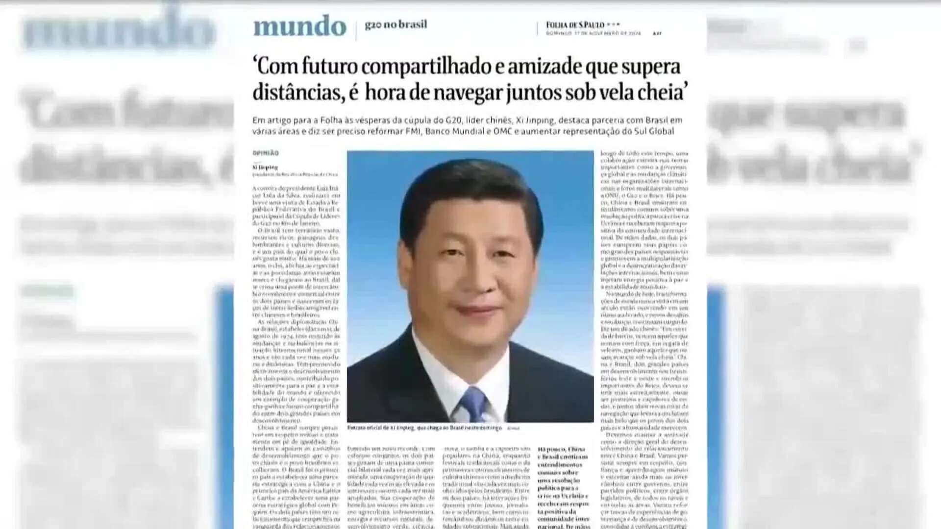 Xi Jinping: “Con un futuro compartido y una amistad que supera las distancias, es hora de navegar juntos a toda vela“