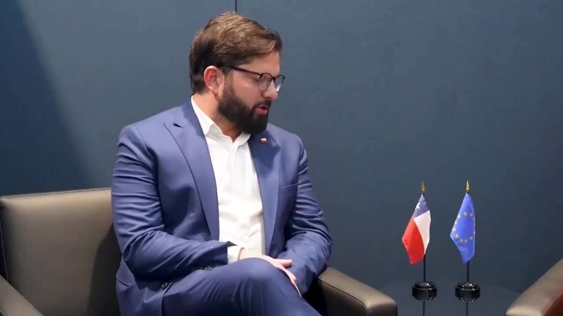 Boric se reúne con la presidenta de la Comisión Europea para abordar la relación Chile-UE