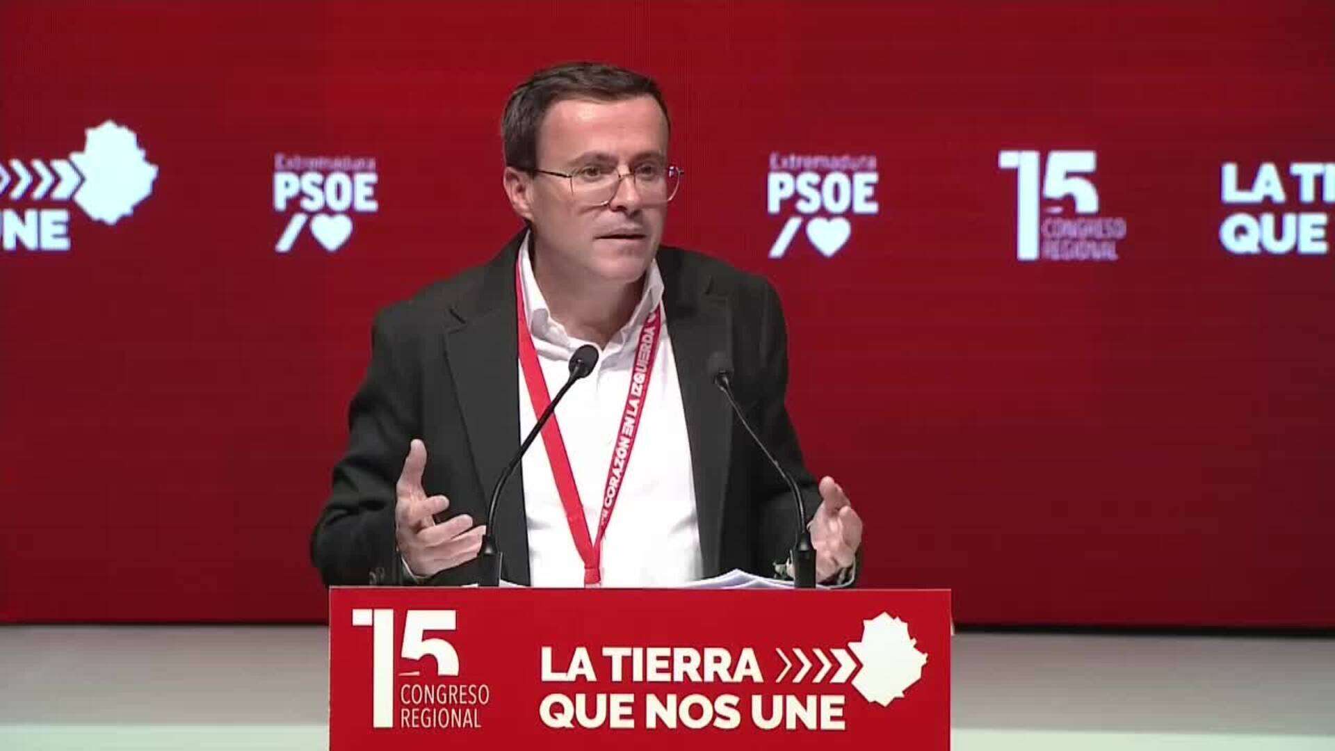 Gallardo insta a poner fin al Gobierno de PP y fija línea roja para hablar de presupuesto