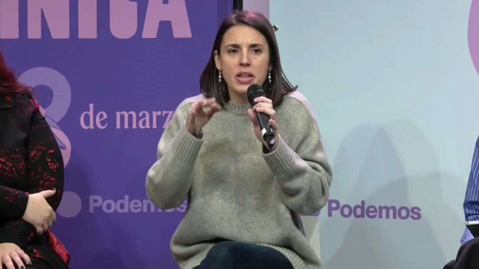 Irene Montero acusa a la UE de complicidad con los planes de Israel y Trump para Gaza