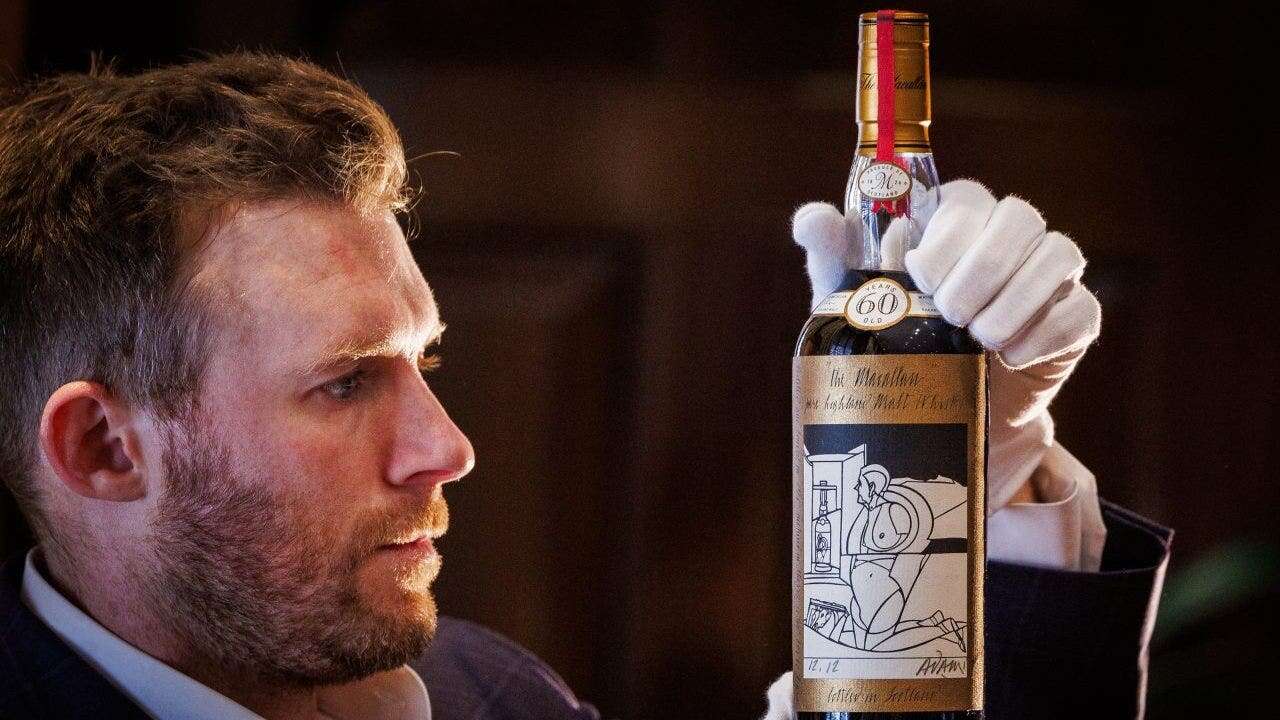 Bottle of luxury Scotch whisky sells for over $2M at auction, breaking records