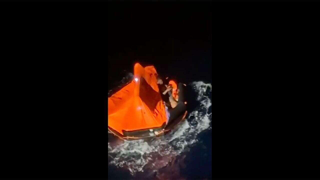 Carnival cruise crew members help rescue 12 people from ocean after cargo vessel capsizes