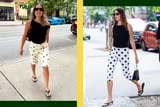 Hailey Bieber Wore Polarizing Polka Dot Capris, So of Course I Had to Try Them