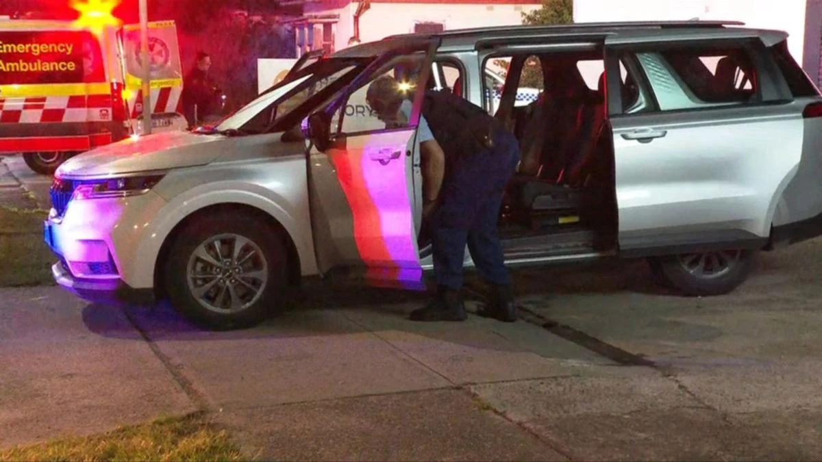 Two men stabbed with manhunt underway for their attacker