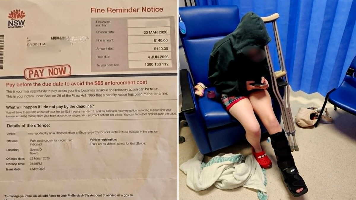 Mum slapped with $140 parking fine amid hospital emergency