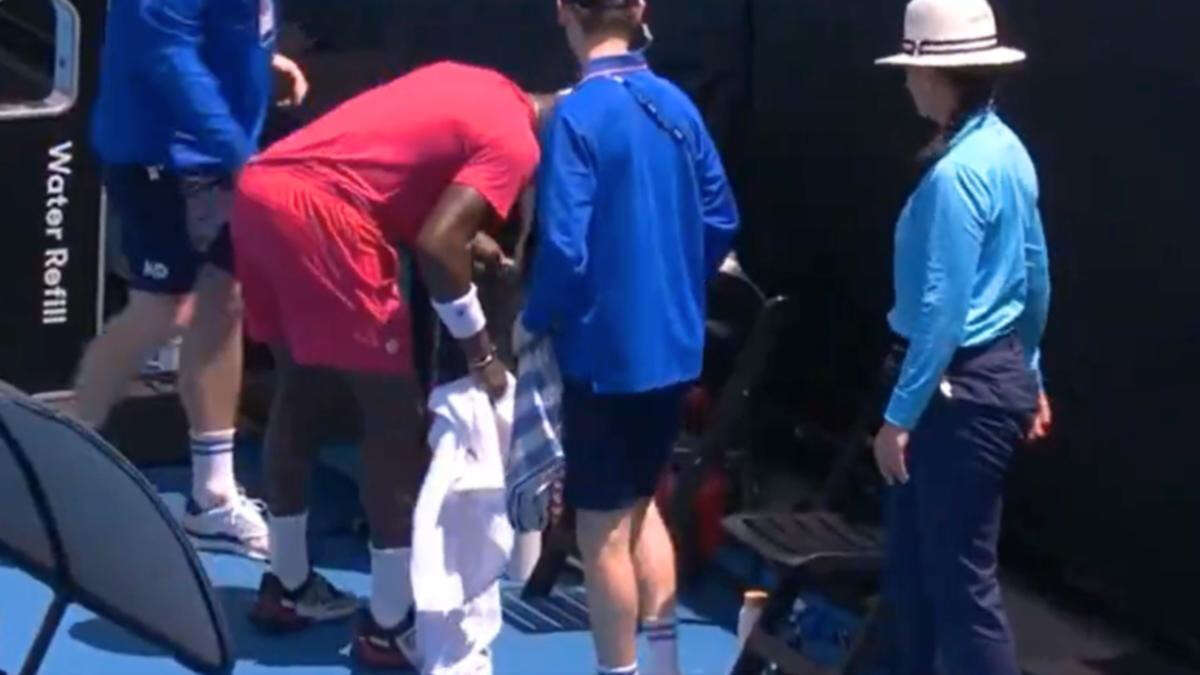 Aus Open hero pulls off brave win despite spewing on the court