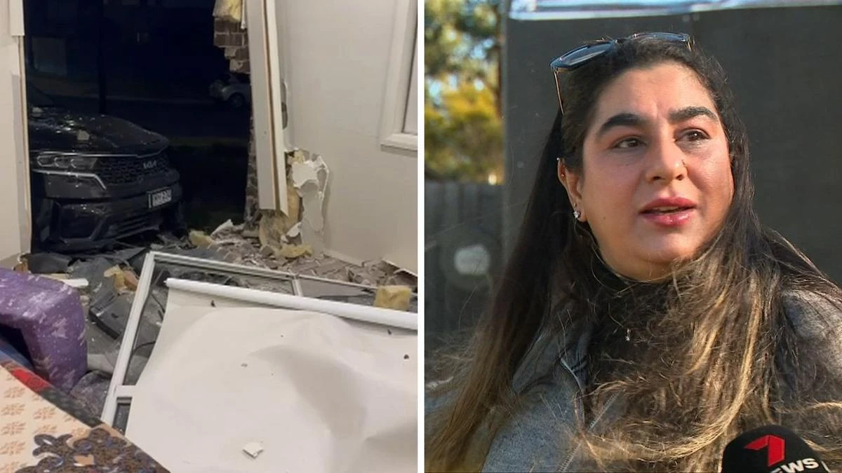 Seconds from catastrophe: Car slams into room where child had been playing