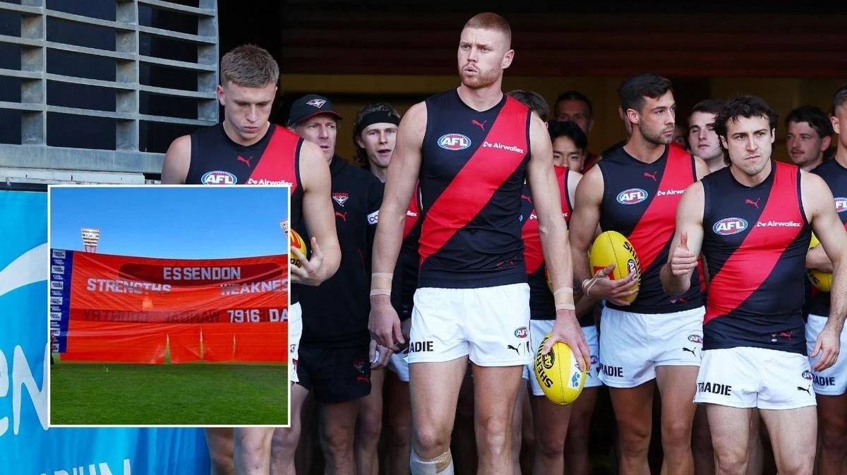 Essendon’s entire fanbase enraged by ‘brutal’ banner