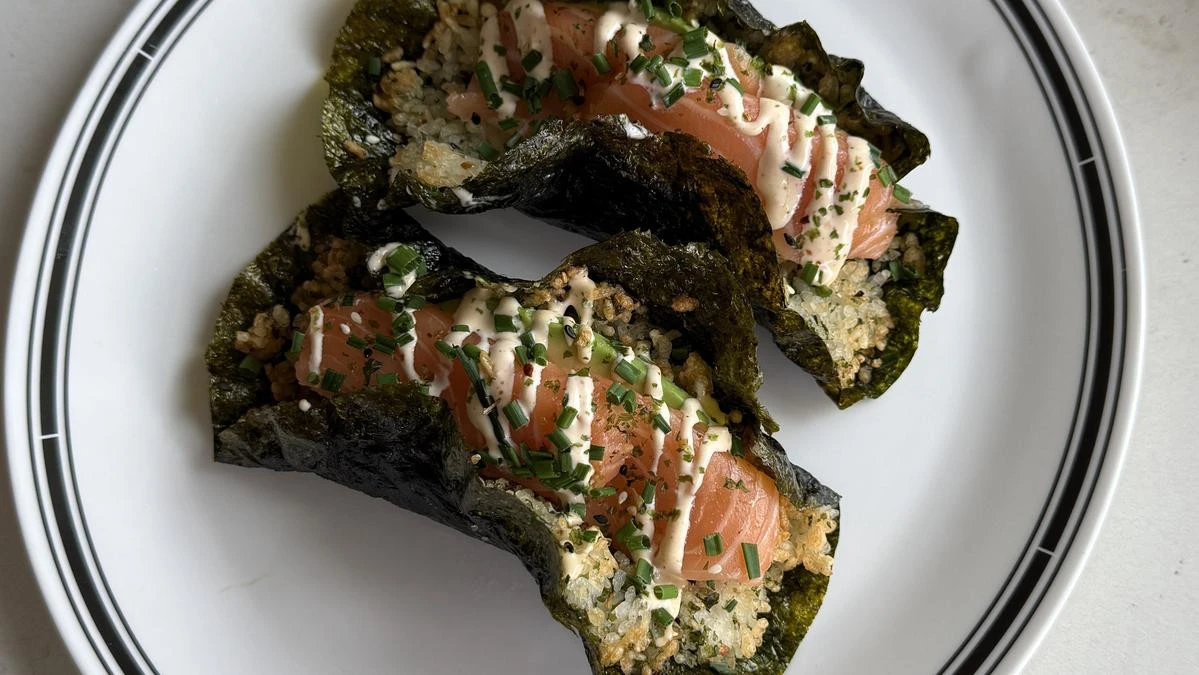 Sophie Fisher shares how to make air fryer sushi tacos