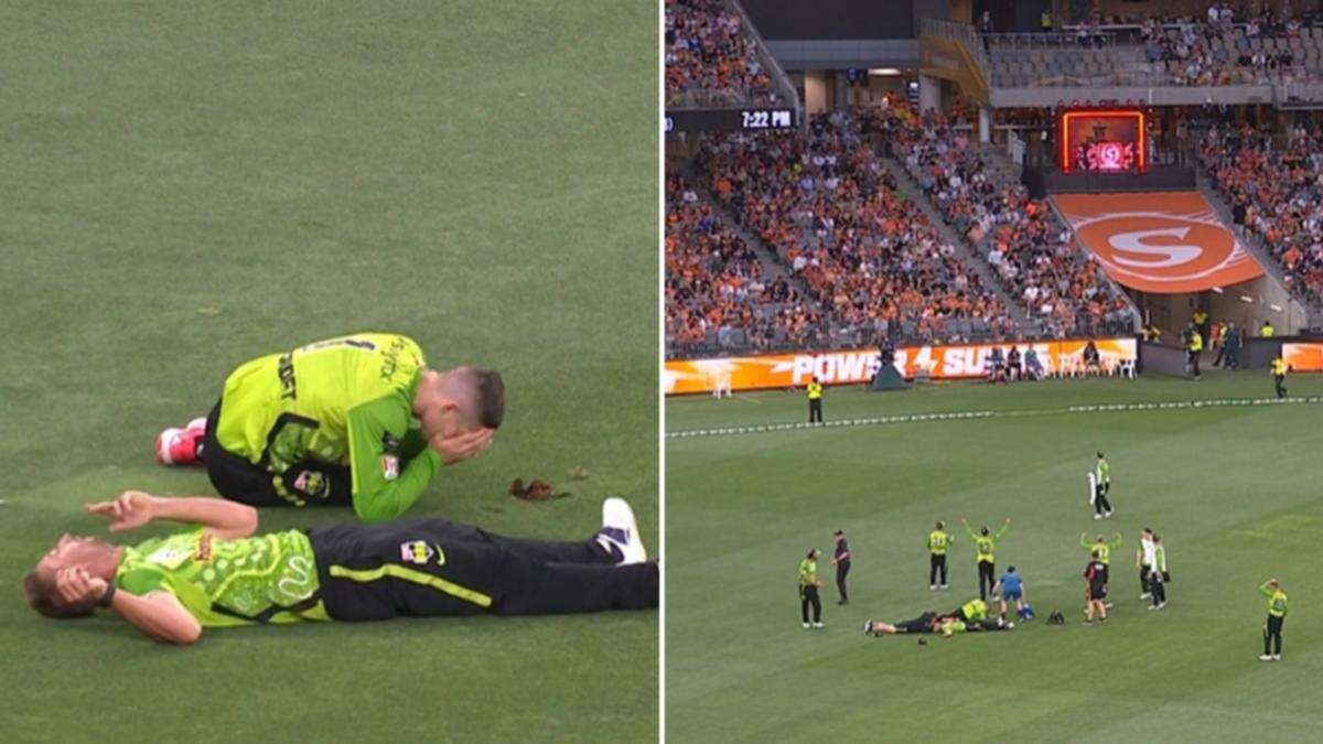 BBL match stopped after sickening collision: ‘We draw our breath’