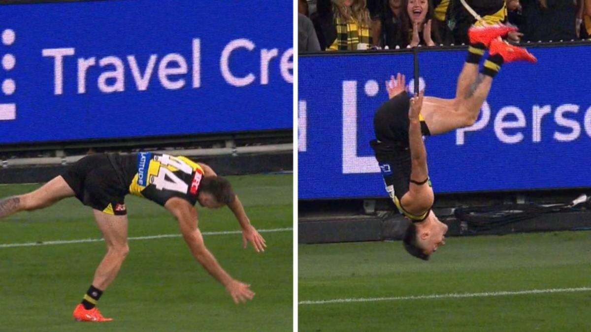 Richmond hero sinks boot in Carlton with wild backflip celebration