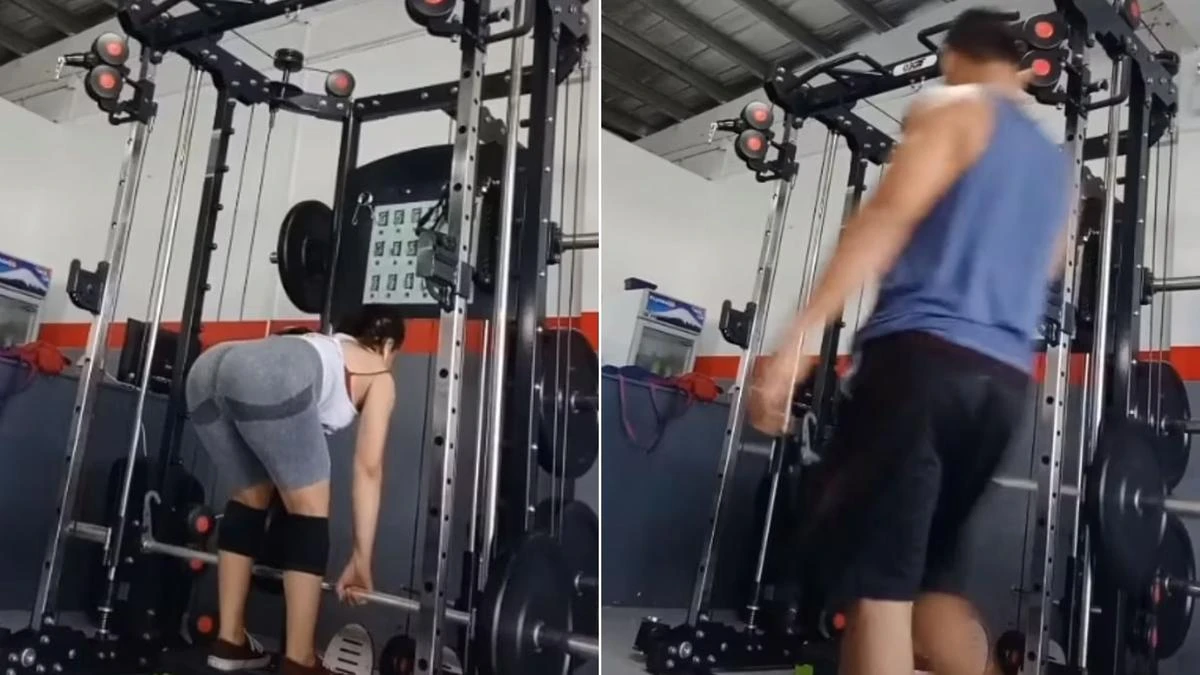 Fitness instructor secretly films moment gym creep GROPES her mid-exercise