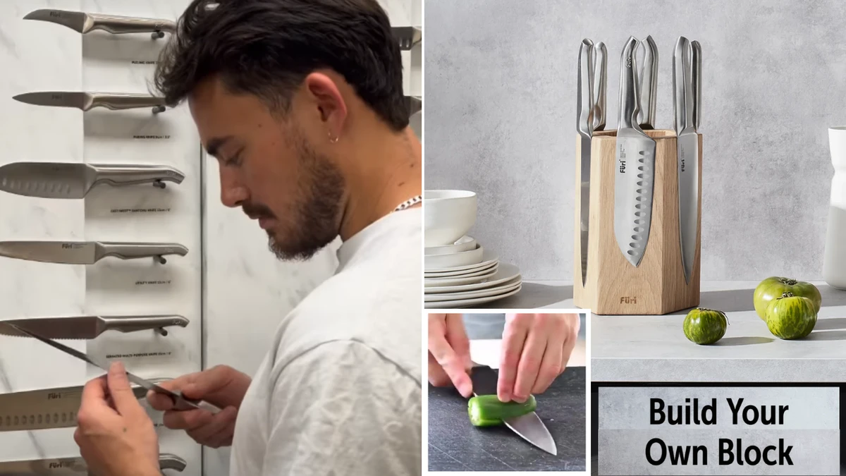 Level up your kitchen experience with a completely customisable knife block