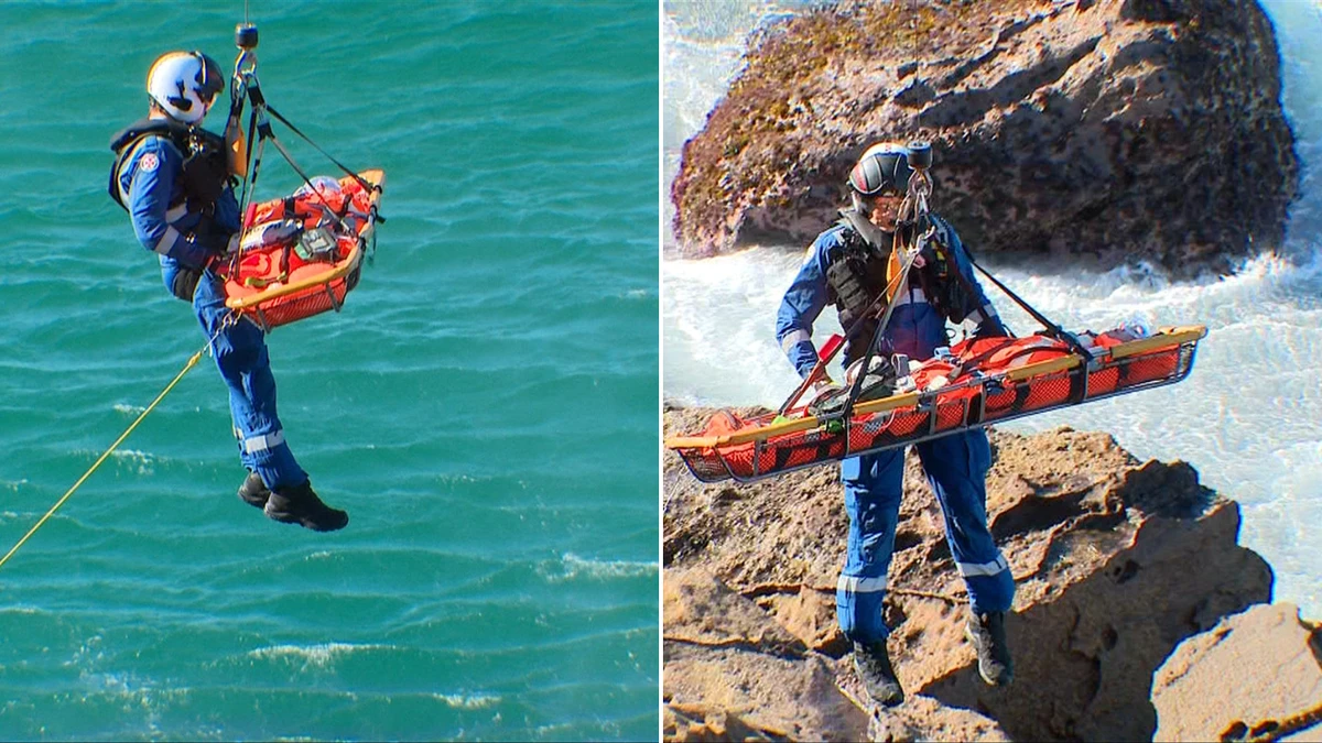Dramatic chopper rescue after boy plunges over cliff face